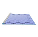 Sideview of Machine Washable Solid Blue Modern Rug, wshabs5171blu