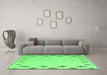Machine Washable Solid Emerald Green Modern Area Rugs in a Living Room,, wshabs5171emgrn