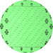 Round Solid Emerald Green Modern Rug, abs5171emgrn