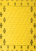 Machine Washable Solid Yellow Modern Rug, wshabs5171yw