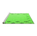 Sideview of Machine Washable Solid Green Modern Area Rugs, wshabs5171grn