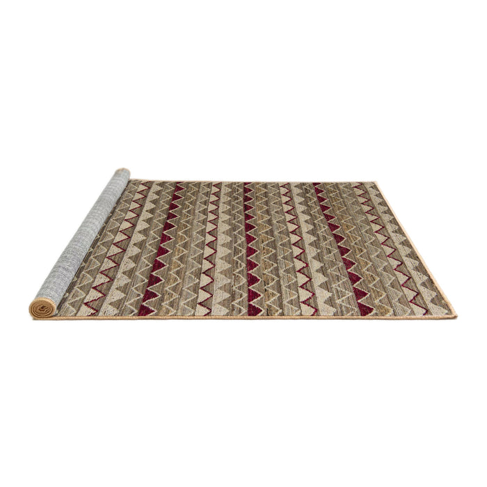 Sideview of Machine Washable Abstract Camel Brown Rug, wshabs5172
