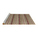 Sideview of Machine Washable Abstract Camel Brown Rug, wshabs5172