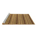 Sideview of Machine Washable Abstract Brown Modern Rug, wshabs5172brn