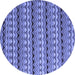 Round Machine Washable Abstract Blue Modern Rug, wshabs5172blu