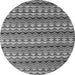 Round Abstract Gray Modern Rug, abs5172gry