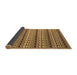 Sideview of Abstract Brown Modern Rug, abs5172brn