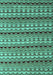 Machine Washable Abstract Turquoise Modern Area Rugs, wshabs5172turq