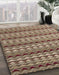 Abstract Camel Brown Modern Rug in Family Room, abs5172