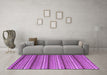 Machine Washable Abstract Purple Modern Area Rugs in a Living Room, wshabs5172pur