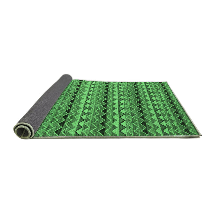 Sideview of Abstract Emerald Green Modern Rug, abs5172emgrn