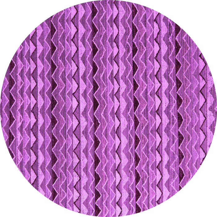 Round Abstract Purple Modern Rug, abs5172pur