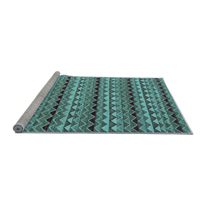 Sideview of Machine Washable Abstract Light Blue Modern Rug, wshabs5172lblu