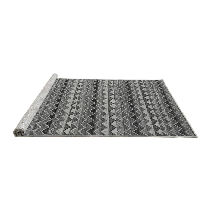 Sideview of Machine Washable Abstract Gray Modern Rug, wshabs5172gry