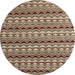 Round Machine Washable Abstract Camel Brown Rug, wshabs5172