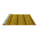 Sideview of Machine Washable Abstract Yellow Modern Rug, wshabs5172yw