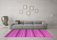 Machine Washable Abstract Pink Modern Rug, wshabs5172pnk