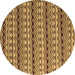 Round Abstract Brown Modern Rug, abs5172brn