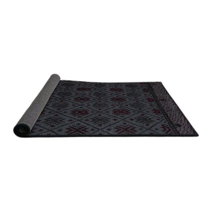 Sideview of Abstract Light Black Modern Rug, abs5173
