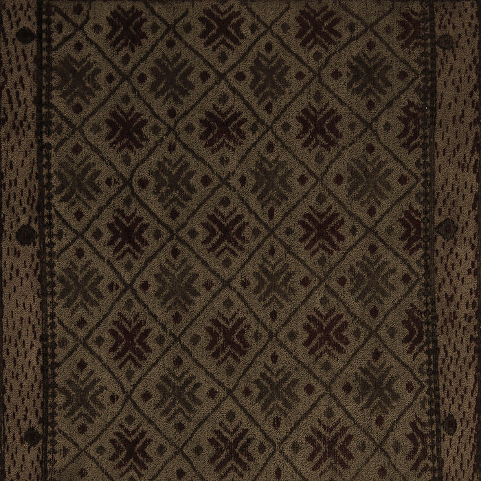 Square Abstract Brown Modern Rug, abs5173brn