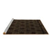 Sideview of Machine Washable Abstract Brown Modern Rug, wshabs5173brn