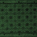 Square Abstract Emerald Green Modern Rug, abs5173emgrn