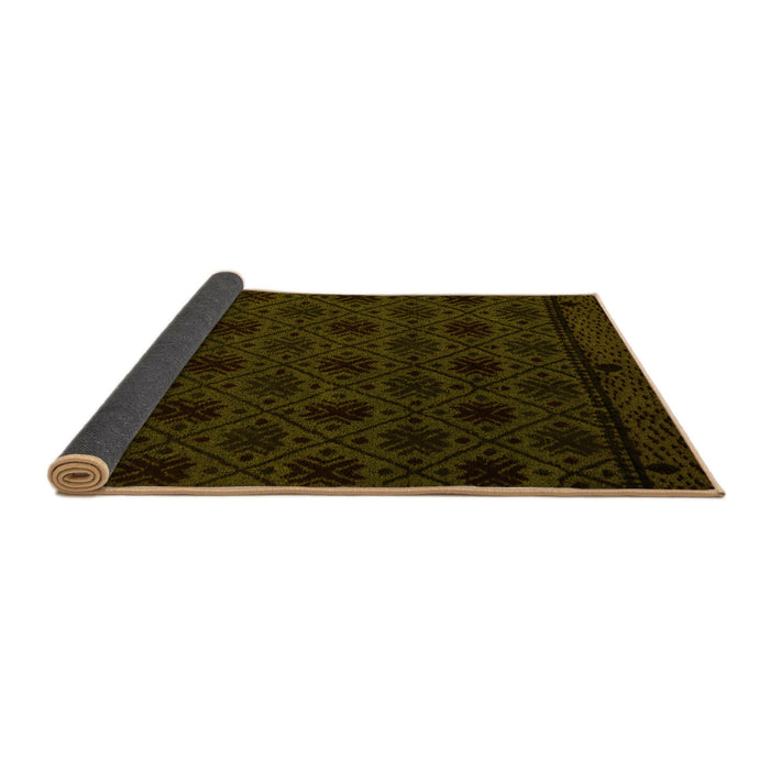 Sideview of Abstract Yellow Modern Rug, abs5173yw