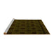 Sideview of Machine Washable Abstract Yellow Modern Rug, wshabs5173yw