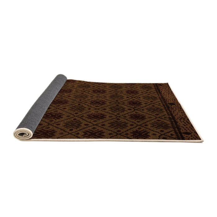 Sideview of Abstract Orange Modern Rug, abs5173org