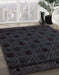 Abstract Light Black Modern Rug in Family Room, abs5173