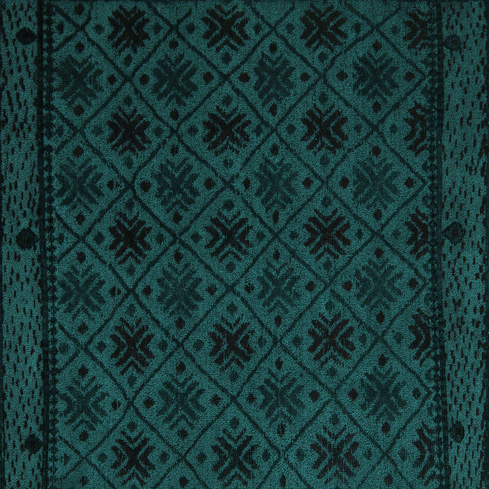 Square Abstract Turquoise Modern Rug, abs5173turq