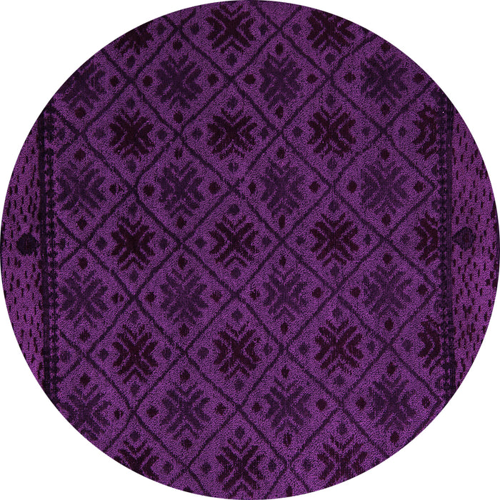 Round Abstract Pink Modern Rug, abs5173pnk