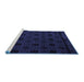 Sideview of Machine Washable Abstract Blue Modern Rug, wshabs5173blu