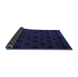 Sideview of Abstract Blue Modern Rug, abs5173blu
