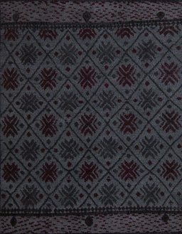 Abstract Light Black Modern Rug, abs5173
