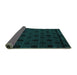 Sideview of Abstract Turquoise Modern Rug, abs5173turq