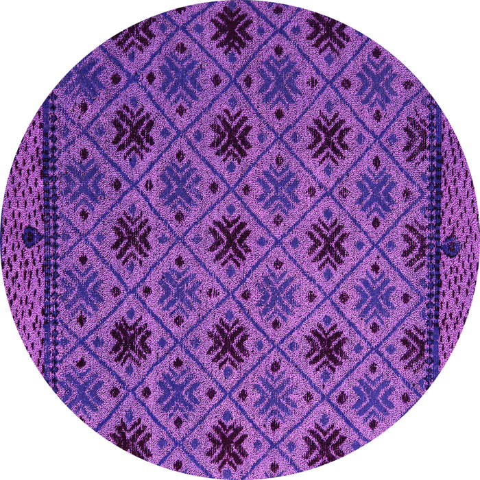 Round Abstract Pink Modern Rug, abs5174pnk