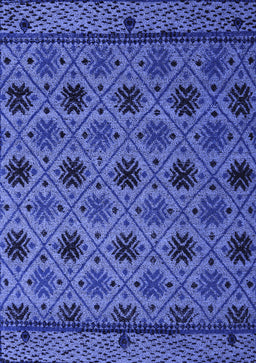 Abstract Blue Modern Rug, abs5174blu