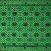 Square Machine Washable Abstract Green Modern Area Rugs, wshabs5174grn