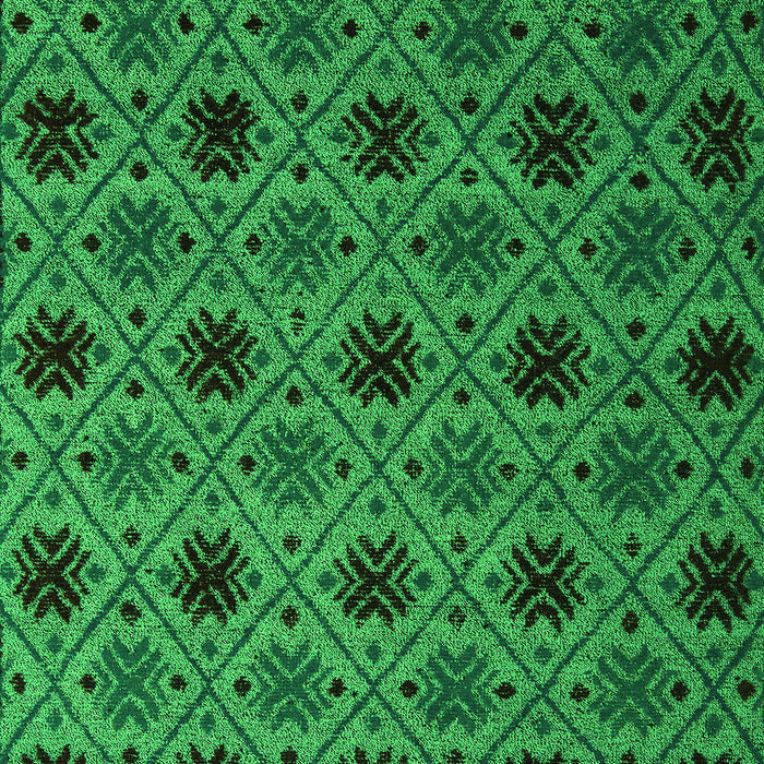 Abstract Green Modern Rug, abs5174grn