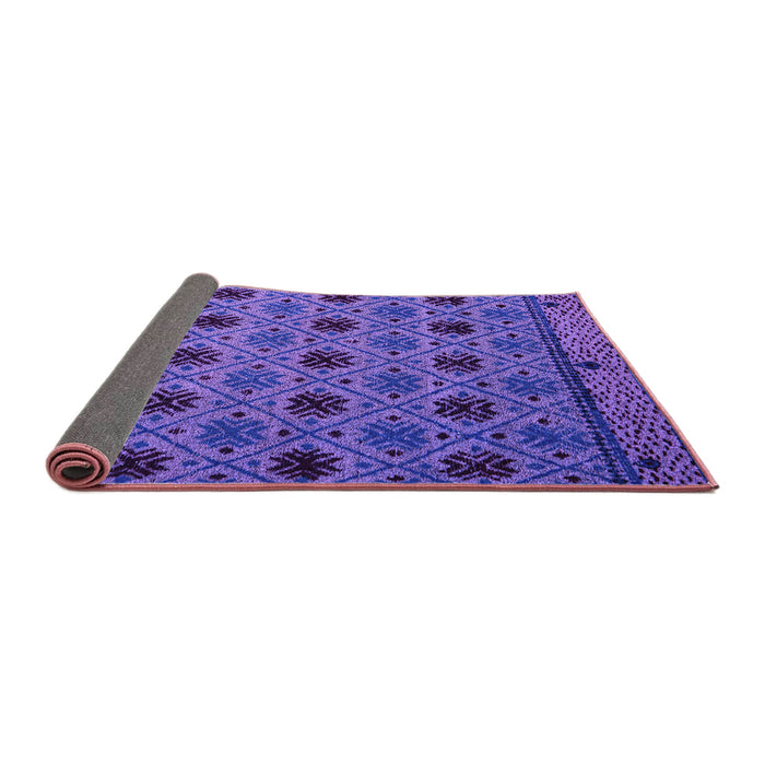 Sideview of Abstract Purple Modern Rug, abs5174pur