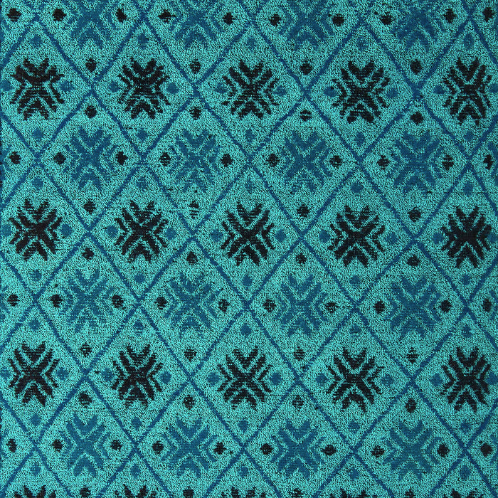 Machine Washable Abstract Turquoise Modern Area Rugs, wshabs5174turq