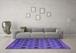 Machine Washable Abstract Purple Modern Area Rugs in a Living Room, wshabs5174pur