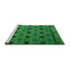 Sideview of Machine Washable Abstract Green Modern Area Rugs, wshabs5174grn