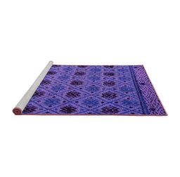 Sideview of Machine Washable Abstract Purple Modern Area Rugs, wshabs5174pur