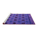 Sideview of Machine Washable Abstract Purple Modern Area Rugs, wshabs5174pur