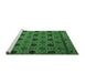 Sideview of Machine Washable Abstract Emerald Green Modern Area Rugs, wshabs5174emgrn