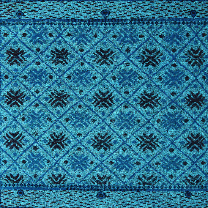 Square Abstract Light Blue Modern Rug, abs5174lblu