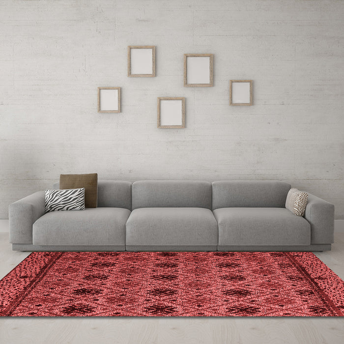 Modern Red Washable Rugs