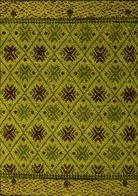 Abstract Yellow Modern Rug, abs5174yw